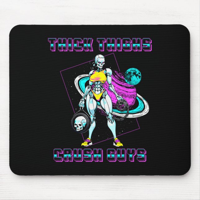 Tapis De Souris Épais cuisses Les Gars Broyeurs Poids Bodybuilding (Devant)
