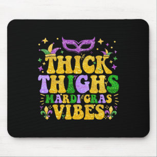 Tapis De Souris Épais Cuisses Mardi Gras Vibes Fleur De Lis Mardi