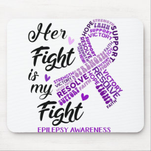 Tapis De Souris Epilepsie Conscience Son combat est mon combat