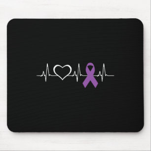 Tapis De Souris Epilepsie Sensibilisation Coeur bit Ruban