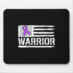 Tapis De Souris Epilepsy Guerrier Cadeau Purple American Drapeau L