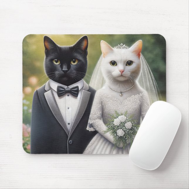 Tapis De Souris Épouse et pièce de chat (Avec souris)