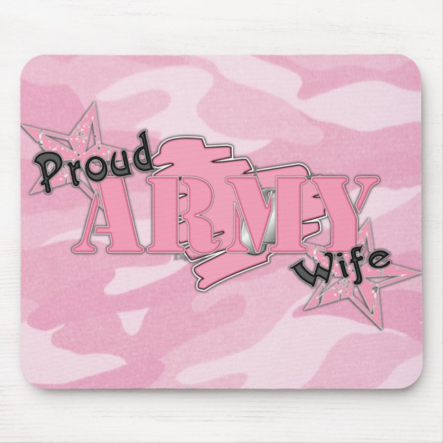 Tapis De Souris Épouse fière Mousepad d'armée (Devant)