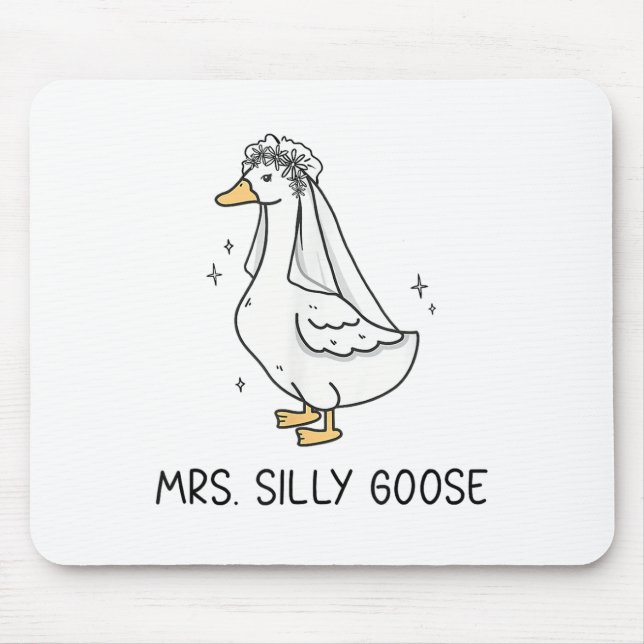 Tapis De Souris Épouse Pour Être Mariage Épouse Silly Épouse Goose (Devant)