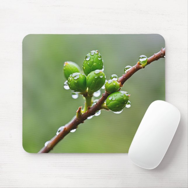 Tapis De Souris Époux de printemps vert (Avec souris)