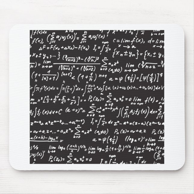 Tapis De Souris Équations de maths de tableau noir (Devant)