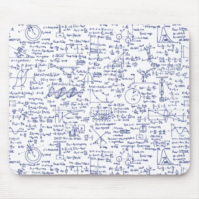 Tapis De Souris Équations de physique dans le stylo bleu // (Devant)