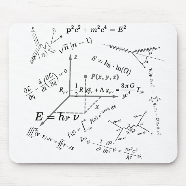 Tapis De Souris Équations et formules de physique (Devant)