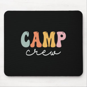 Tapis De Souris Équipage de camp Rétro Groovy Vintage Premier jour