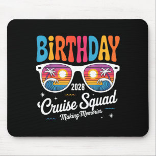 Tapis De Souris Équipage de croisière d'anniversaire en famille va