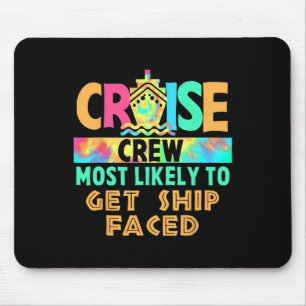 Tapis De Souris Équipage de croisière de vacances Tie Dye le plus