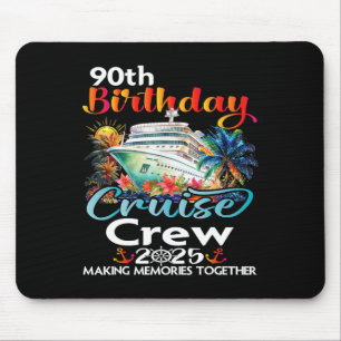 Tapis De Souris Équipage de croisière pour les 90 ans Amis Famille