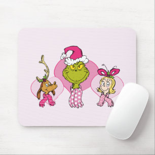 Tapis De Souris Équipage du Grinch en portrait rose de la Saint-Va