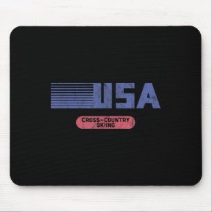 Tapis De Souris Équipe américaine de ski de fond Retro Usa 2022