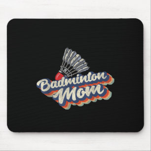 Tapis De Souris Équipe de badminton rétro Sport Joueur Entraîneur