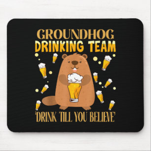 Tapis De Souris Équipe de boisson de la Chandeleur Buvez jusqu'à c
