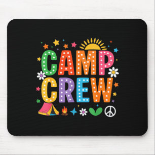 Tapis De Souris Équipe de camp vacances en camping famille voyage