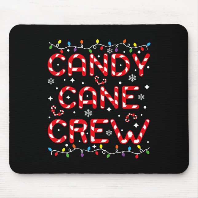 Tapis De Souris Équipe de Canne en Sucre Drôle de Noël Amateur de  (Devant)