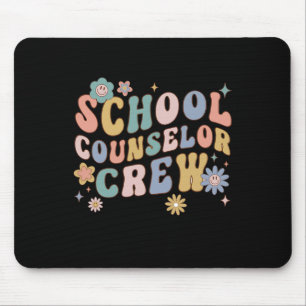 Tapis De Souris Équipe de conseiller scolaire rétro groovy Byck To