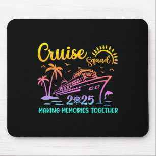 Tapis De Souris Équipe de croisière 2025 Famille Amis Vacances Cor