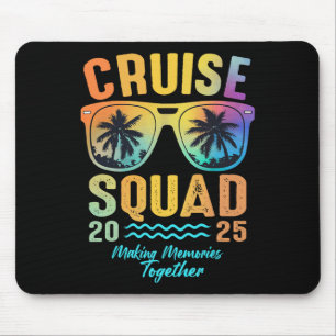 Tapis De Souris Équipe de croisière 2025 Voyage de vacances en fam