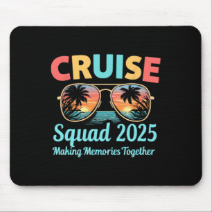 Tapis De Souris Équipe de croisière 2025 Voyage de vacances en fam