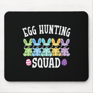 Tapis De Souris Équipe de lapin de Pâques pour enfants Chasse aux