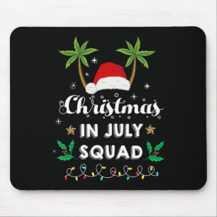 Tapis De Souris Équipe de Noël en Juillet Drôle d'Été Xmas Santa C