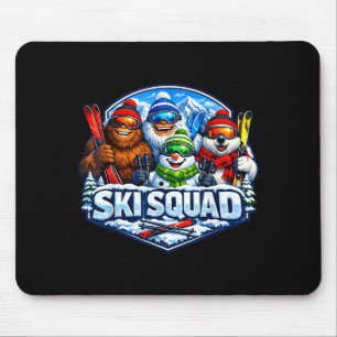 Tapis De Souris Équipe de ski sasquatch yéti bonhomme de neige our