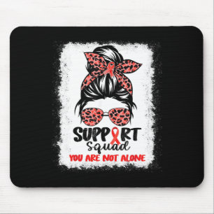 Tapis De Souris Équipe de soutien Nœud sale Guerrière rouge Cancer