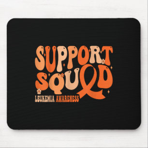 Tapis De Souris Équipe de soutien Orange Ruban Leucémie Cancer du