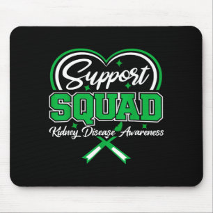 Tapis De Souris Équipe de soutien Papillon Ruban Vert PKD Rein