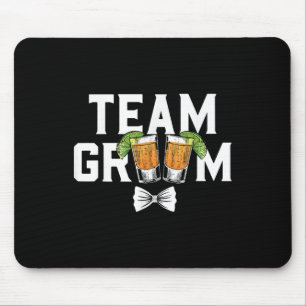 Tapis De Souris Équipe Mari Groom Party Tirer sur la Mariée Mariag
