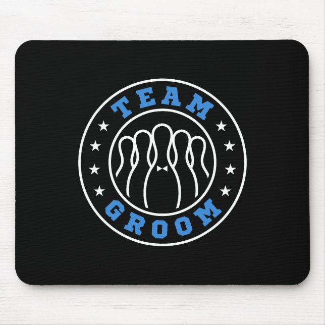 Tapis De Souris Équipe Mariée Équipe Mari Bowling Enterrement de V (Devant)