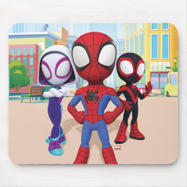 Tapis De Souris Équipe Spidey En Ville (Devant)