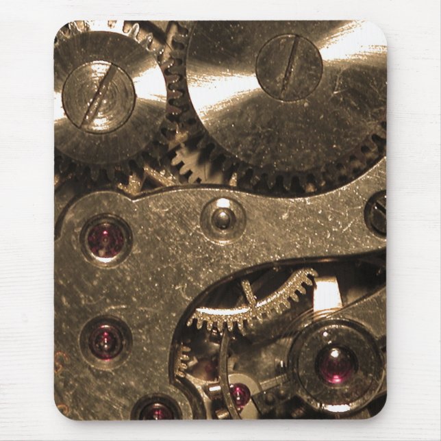 Tapis De Souris Équipements d'horloge métallique Steampunk (Devant)