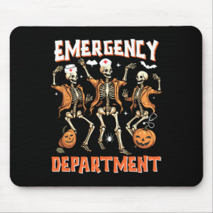 Tapis De Souris Er Infirmière Halloween Salle Service d'urgence Fu