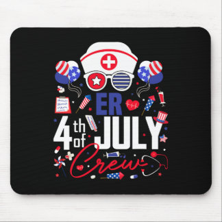 Tapis De Souris Er Nurse 4 juillet Crew Independence Day Patriot