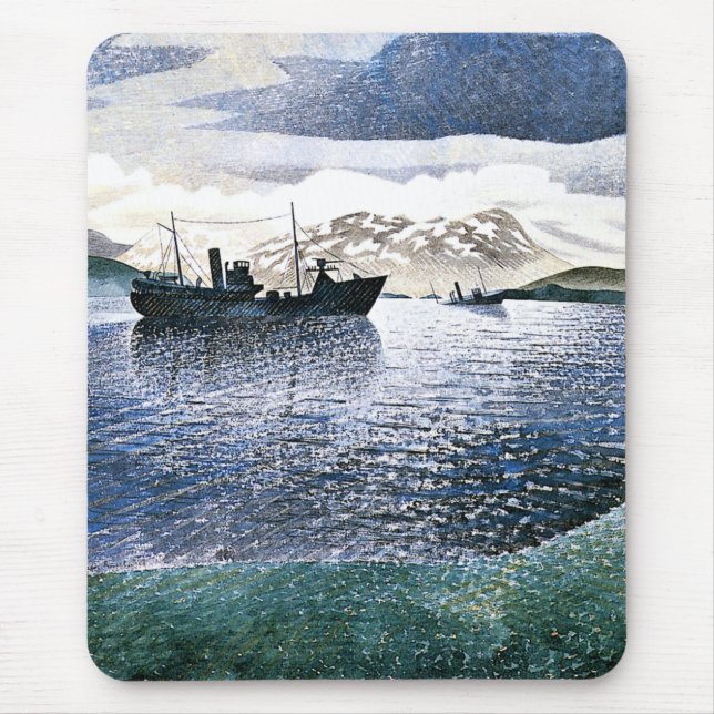 Tapis De Souris Eric Ravilious - Norway, magic realism, (Devant)
