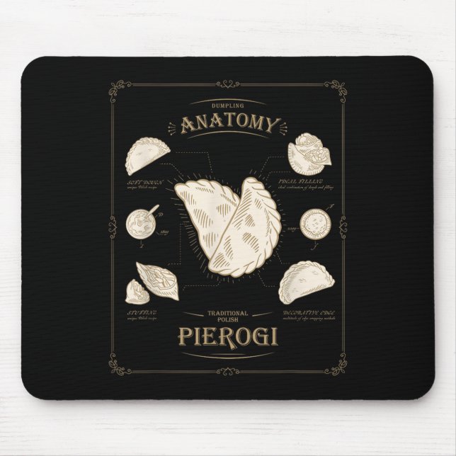 Tapis De Souris Erogi Dumpling Anatomy Unique Lish Recipe Tee, Per (Devant)