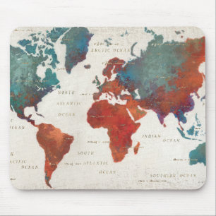 Tapis De Souris Errez souvent, errez toujours carte avec la