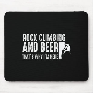 Tapis De Souris Escalade et bière - Grimpeur de blocs 