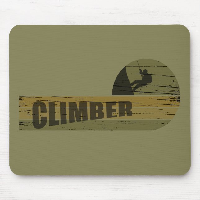 Tapis De Souris Escalade rock grimpeur vintage (Devant)