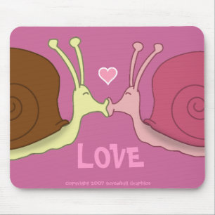 Tapis De Souris Escargots En Amour Mousepad