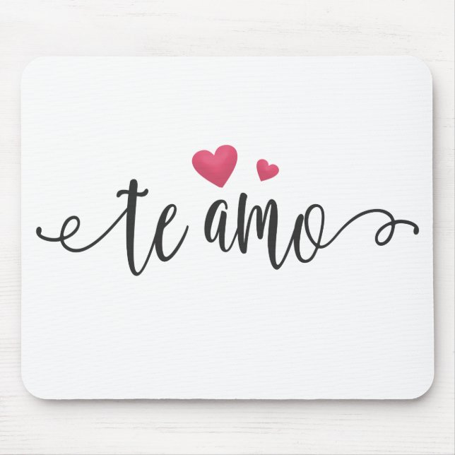 Tapis De Souris Espagnol Te Amo I Love You Valentine | Mousepad (Devant)