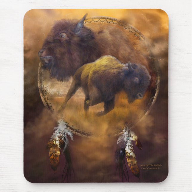 Tapis De Souris Esprit de l'art Brown Mousepad de Buffalo (Devant)
