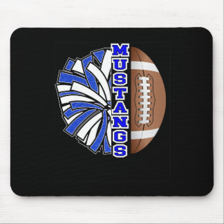Tapis De Souris Esprit de l'école Mustangs Football Bleu Blanc 