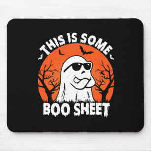 Tapis De Souris Est-Ce Un Fantôme En Feuille De Bois Retro Funny H