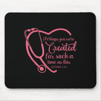 Tapis De Souris Esther 4-14 Infirmière Stethoscope Bible Christian