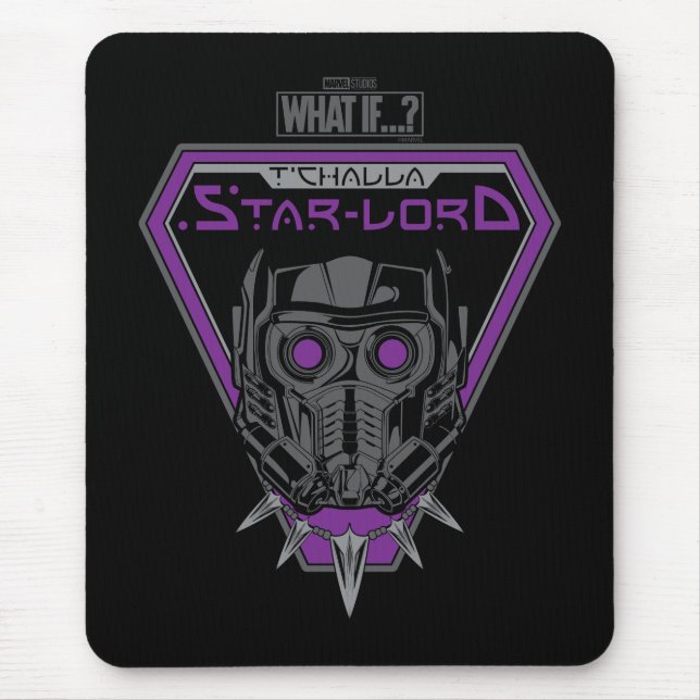 Tapis De Souris Et Si... ? | Graphique du casque étoilé T'Challa (Devant)